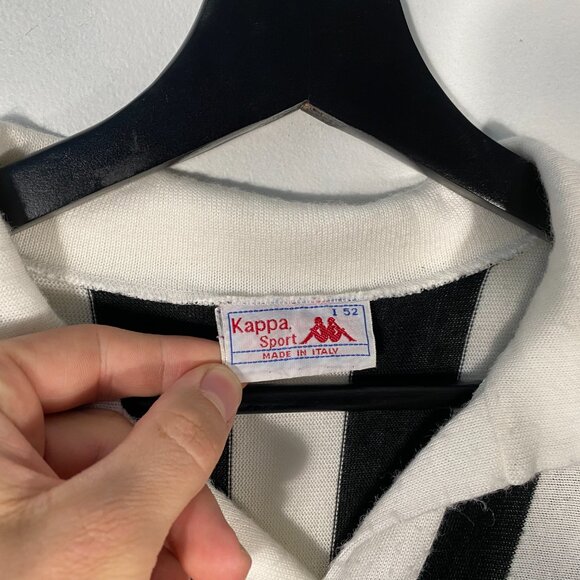 Original 1982-83 L/S Knit Juventus Home Jersey Black / White mens size 52 / L - Picture 4 of 4